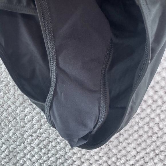 Lands End Swimsuit Womens 8 Black Once Piece Plunge V-Neck Halter Tie Sexy - Picture 5 of 12